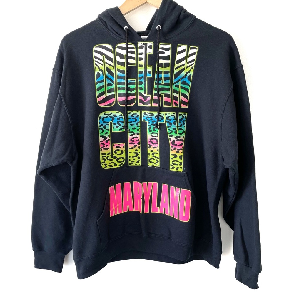 Black Ocean City Maryland Hoodie